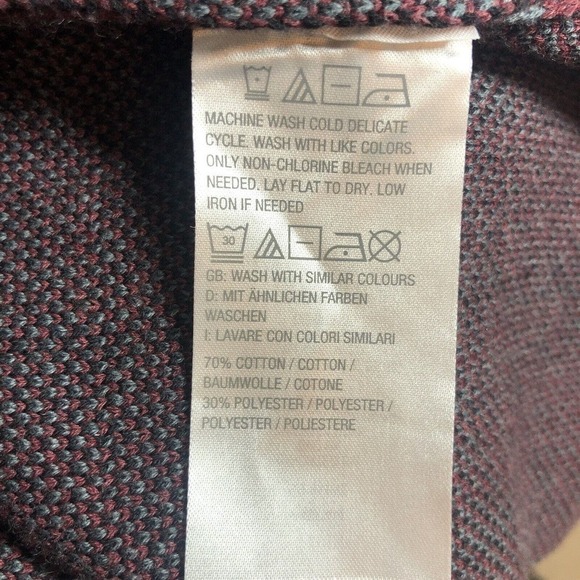 Denim & Co Shacket Women’s 1X Burgundy Gray Box Tartan Plaid Cotton Knit Open - Picture 10 of 12